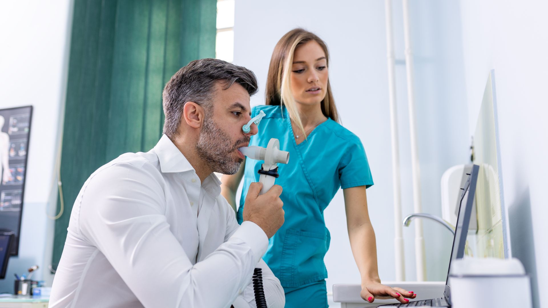 Esame spirometrico presso il poliambulatorio
